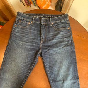 American Eagle Athletic Fit Dark Wash Blue Jeans AirFlex+ 32x34